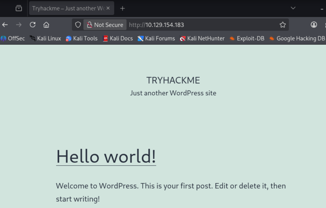 Sitio web principal de WordPress